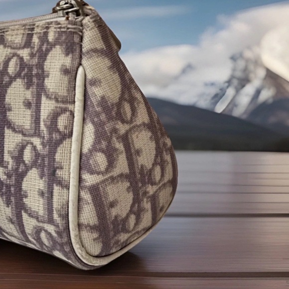 Christian Dior Lavender Trotter Jacquard Nylon Cosmetic Pouch - Picture 5 of 10